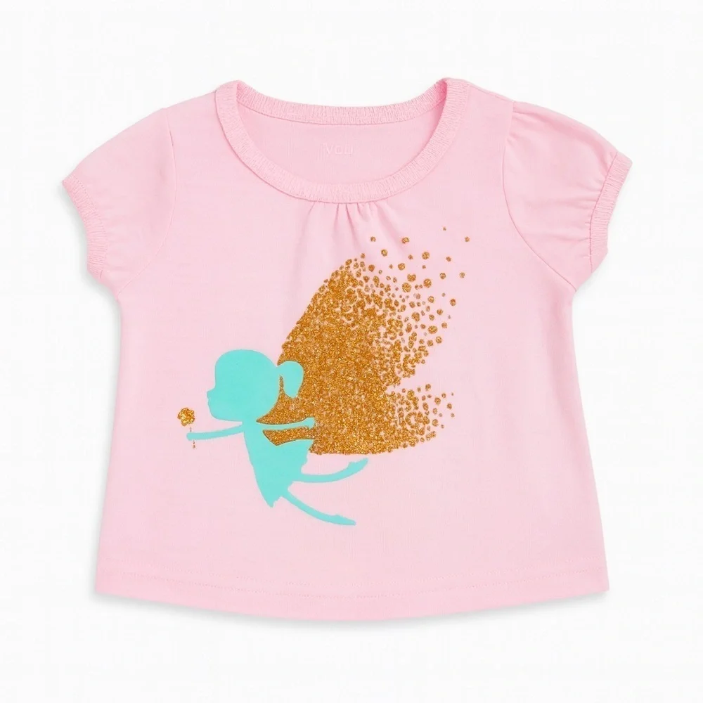 Pink Fairy Graphic Top And Matching Pajama Pants Set